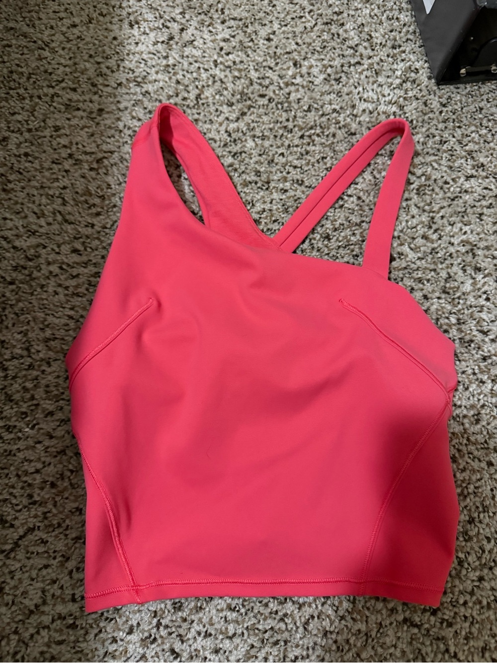 lululemon Pink Tank Top Size 6 ⭐️ Everlux Asymmetrical Tank⭐️ Used-like new⭐️